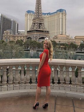 Classic Red Bodycon Dress for Women
